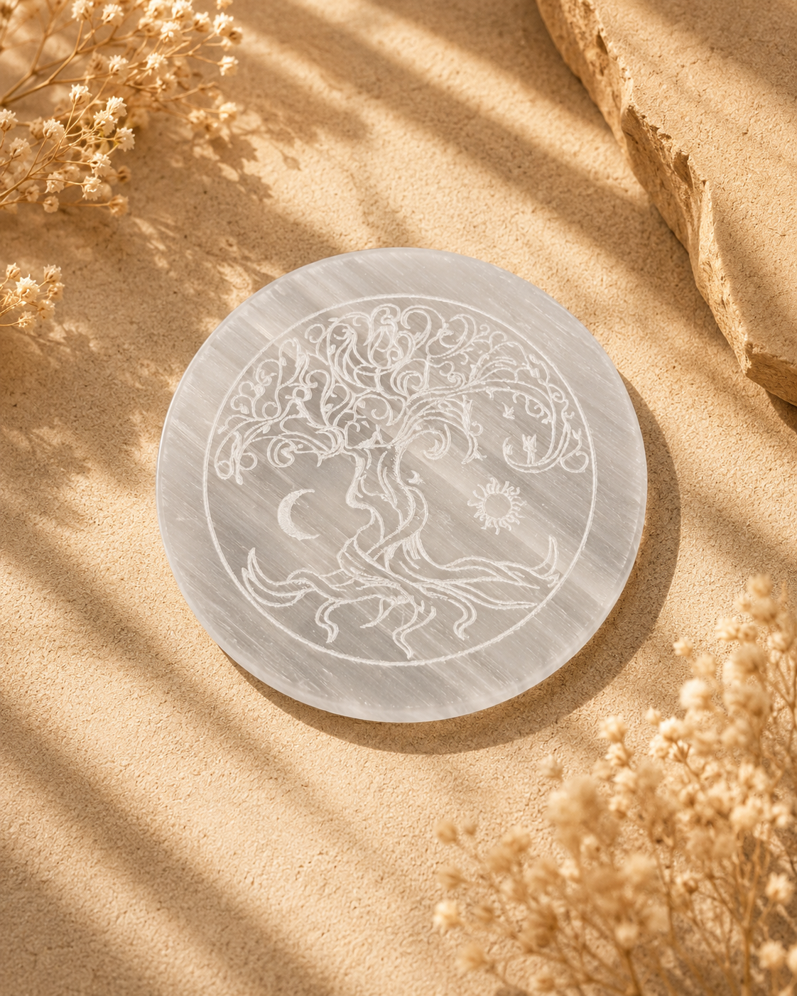 Selenite Crystal Plate
