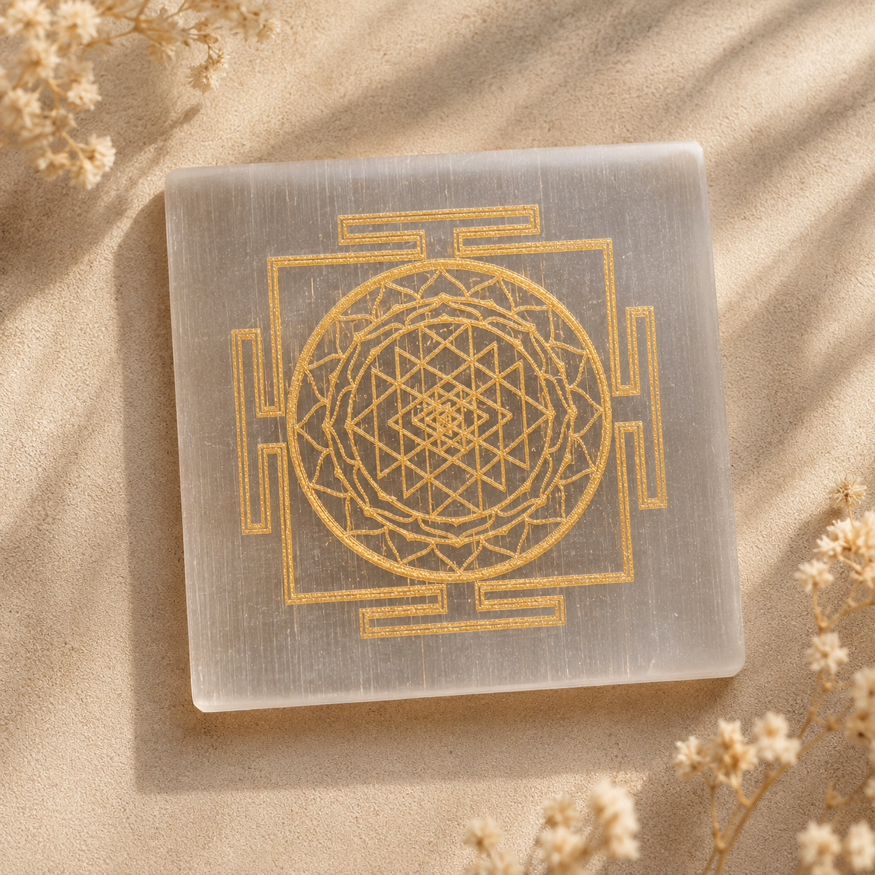 Selenite Crystal Plate