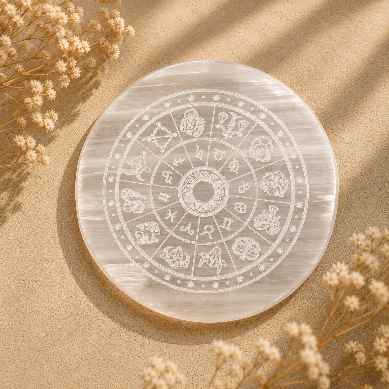 Selenite Crystal Plate
